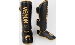 Leg Protection Venum: "Venum Challenger" blauzdų apsaugos - juodos/auksinės