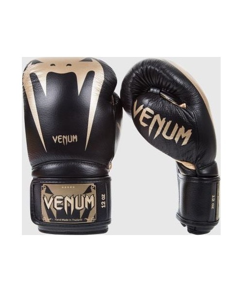 Bokso pirštinės Venum: Venum Giant 3.0 Boxing Gloves - Nappa Leather - Black/Gold