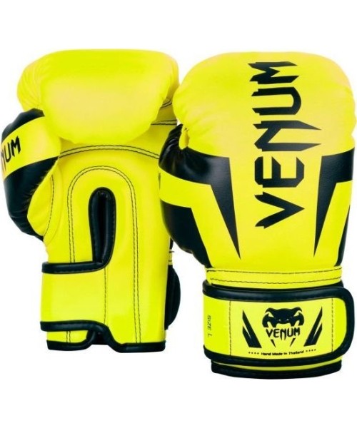 Bokso pirštinės Venum: "Venum Elite" bokso pirštinės vaikams - Exclusive - Fluo yellow