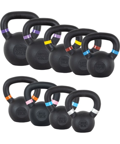 Metalinės ir keičiamo svorio giros inSPORTline: Ketaus svarmenų rinkinys inSPORTline Powder 4 - 20 kg