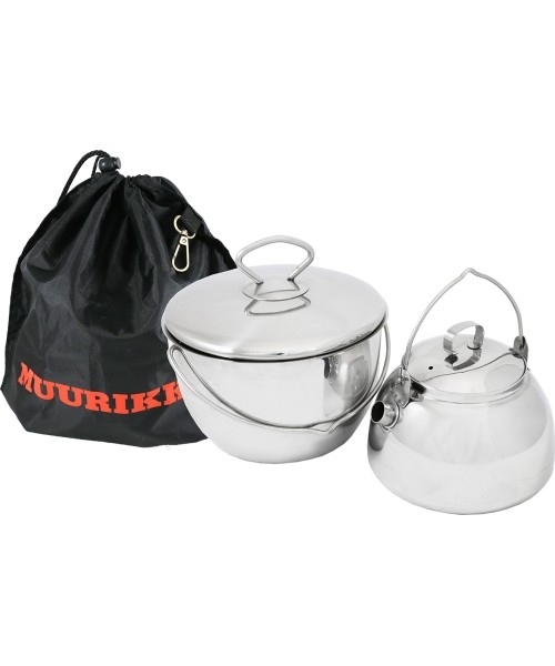 Dishes Muurikka: Lauko puodų rinkinys Muurikka, virdulys ir troškintuvas