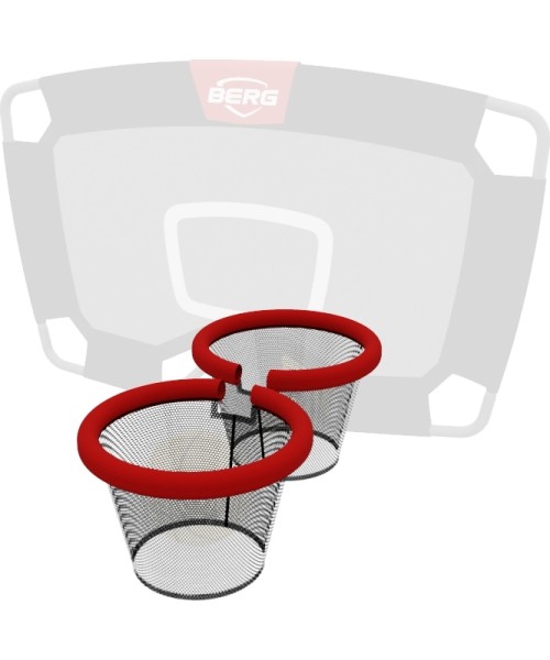 Batutų dalys ir aksesuarai BERG: TwinHoop - Hoop Netting + Red Sleeve