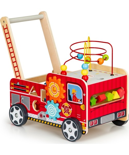 Go-Karts for Children Eco Toys: Medinis lavinamasis stumdukas su kaladėlėmis Eco Toys Fire Brigade