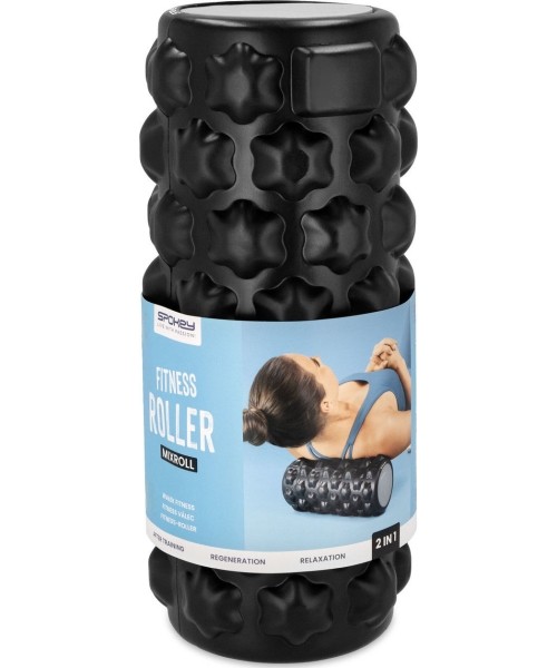 Massage Rollers & Sticks Spokey: Treniruočių volas Spokey Roll 838333 2in1, juodas-pilkas