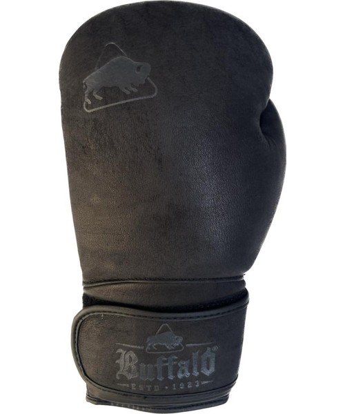 Buffalo Leather boxing gloves black 14oz