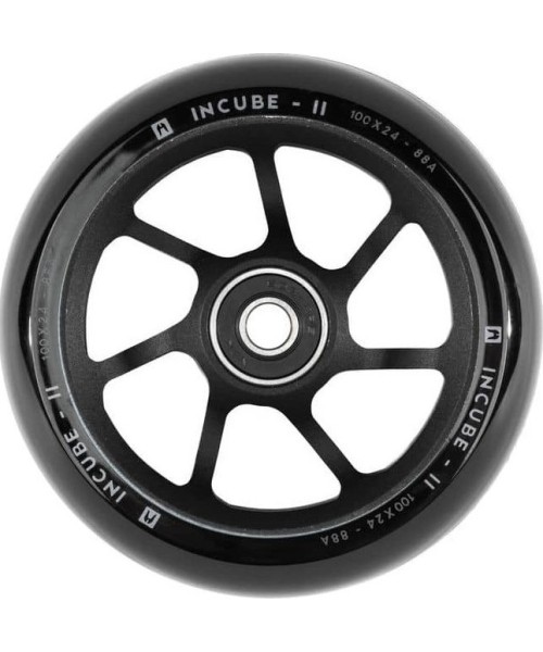 Spare Wheels for Scooters Ethic: Paspirtuko ratai Ethic Incube V2, 100 mm, juodi