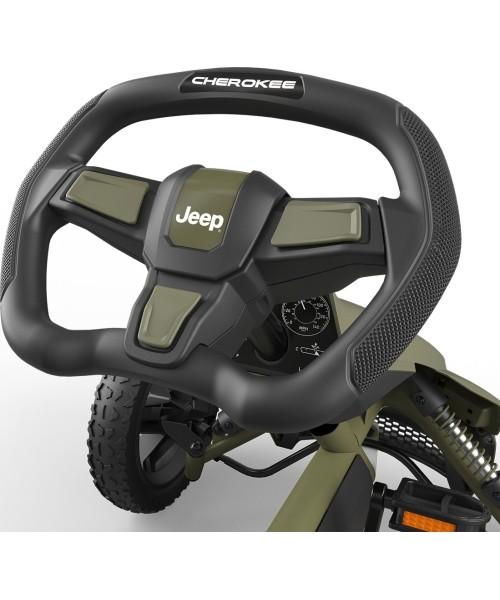 Vaikiškas kartingas Jeep® Rally Cherokee, žalias