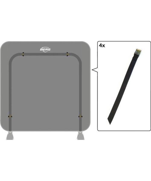 Batutų dalys ir aksesuarai BERG: AeroWall - Attachment Band + Buckle (4x)