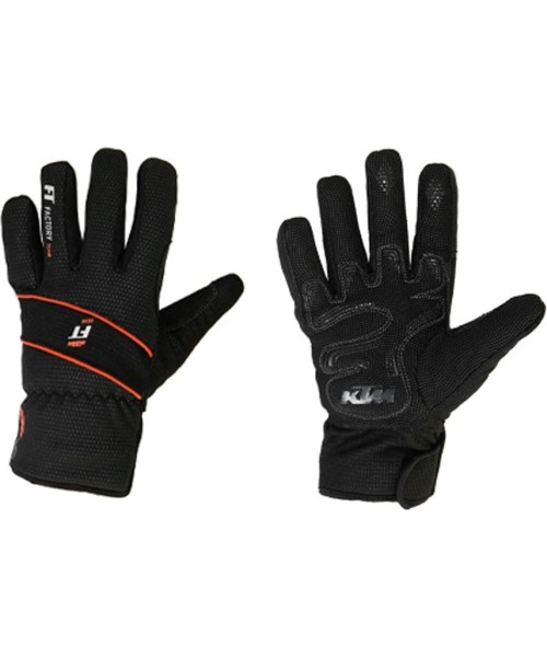 Gloves & Helmets & Accessories KTM: Pirštinės KTM FT Winter ilgos (juoda/oranžinė) dydis M