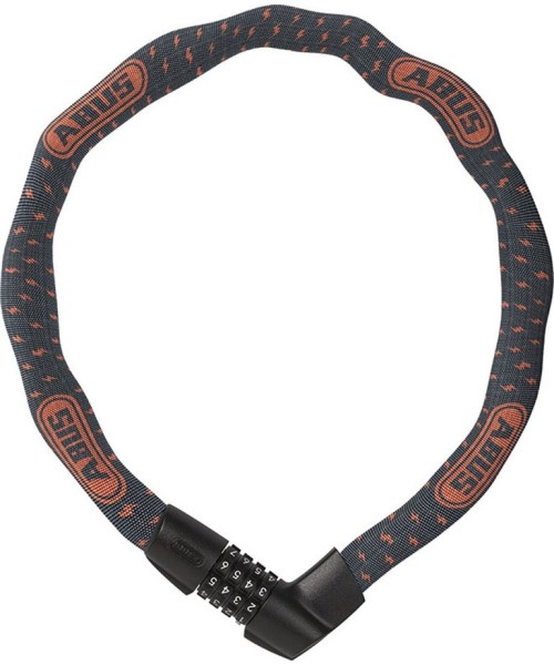 Aksesuarai bei priedai dviračiams Abus: Spyna ABUS Tresor 1385/75 grey lightning (6mm) (pilka)