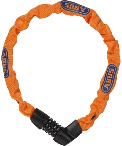 Aksesuarai bei priedai dviračiams Abus: Spyna ABUS Tresor 1385/75 (6mm) (oranžinė)