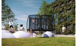 Įleidžiami batutai BERG: BERG Ultim Champion ECO FlatGround 410 + Safety Net DLX XL
