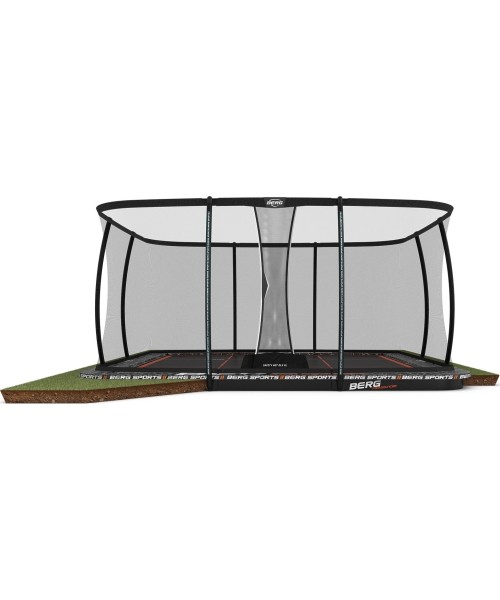 In-ground trampolines BERG: BERG SPORTS Ultim Pro Bouncer FlatGround 5x5 + Safety Net XL