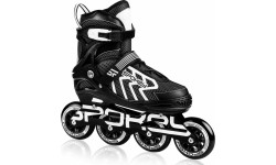 Fixed size rollers Spokey: Reguliuojamos riedučių pačiūžos juoda balta Spokey KHAN