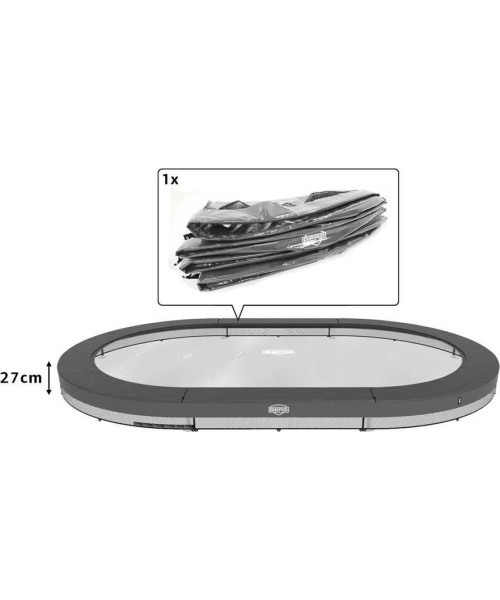 Trampoline Spare Parts BERG: Grand Elite - InGround Padding 520 grey