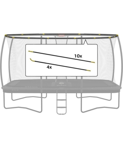 Batutų dalys ir aksesuarai BERG: Ultim Safety Net DLX XL - Set Tent Tubes 410