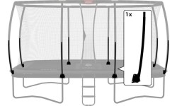 Batutų dalys ir aksesuarai BERG: Ultim Safety Net DLX XL - Clamp + Lower Tube 500