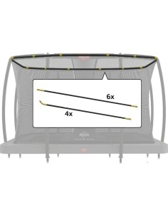 Trampoline Spare Parts BERG: Ultim Safety Net Deluxe - Set Tent Tubes 330 (for .02 vers.)