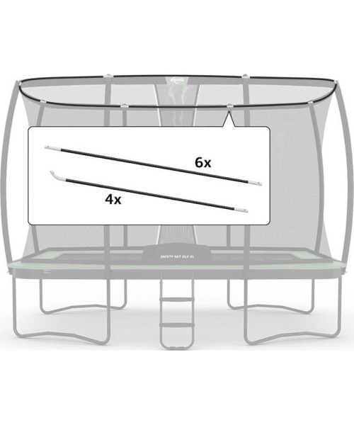 Trampoline Spare Parts BERG: Ultim Safety Net DLX XL ECO - Set Tent Tubes 410