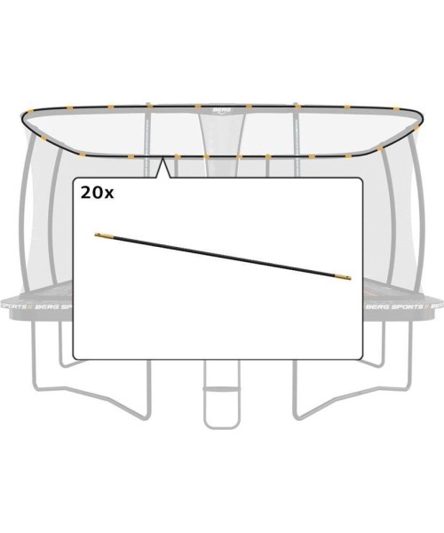 Trampoline Spare Parts BERG: Ultim Safety Net DLX XL - Set Tent Tubes 5x5