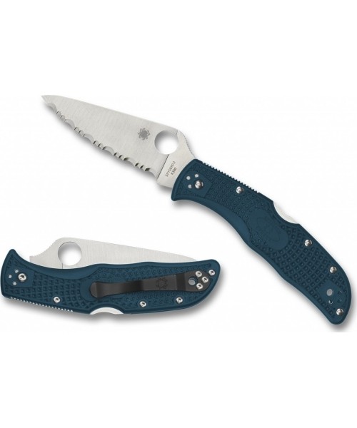 Medžiokliniai ir išgyvenimo peiliai Spyderco, Inc.: Sulankstomas peilis Spyderco C243FSK390 Endela, mėlynas
