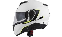 Modular Helmets Cassida: Motorcycle Helmet Cassida Compress 2.0 Refraction White/Black/Fluo Yellow P/J