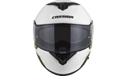 Modular Helmets Cassida: Motorcycle Helmet Cassida Compress 2.0 Refraction White/Black/Fluo Yellow P/J