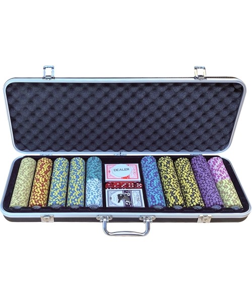Kortos, pokeris ir kauliukai Buffalo: Pokerset DLX 500 Clay Chips 13,5gr Value