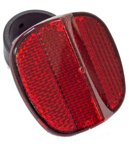 Aksesuarai bei priedai dviračiams : Atšvaitas 53mm su laikikliu 27.2mm (raudonas)