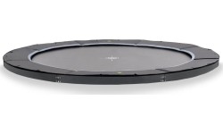 EXIT Dynamic ground level sports trampoline ø366cm - black