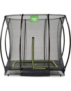 Įgilinamas batutas EXIT Silhouette 153x214 cm su apsauginiu tinklu - juodas