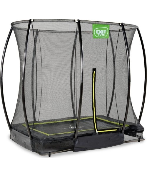 EXIT Silhouette ground trampoline 153x214cm with safety net - black