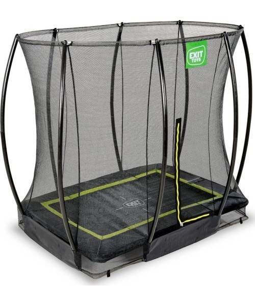 EXIT Silhouette ground trampoline 153x214cm with safety net - black
