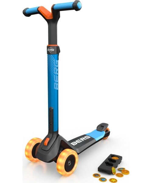 Vaikiški paspirtukai BERG: BERG Nexo Foldable Lights Magnet-deck Blue