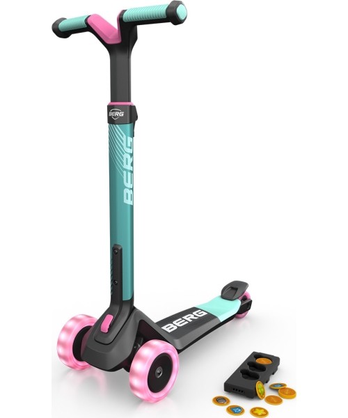 Vaikiški paspirtukai BERG: BERG Nexo Foldable Lights Magnet-deck Mint