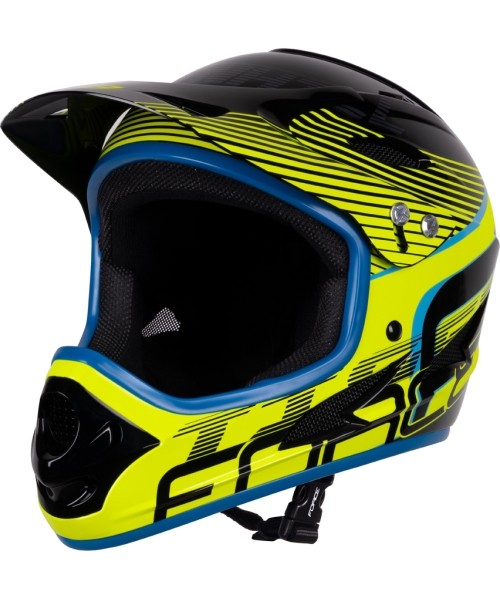 Aksesuarai bei priedai dviračiams : Šalmas FORCE TIGER, L-XL, 59-61cm (juoda/fluorescencinė)