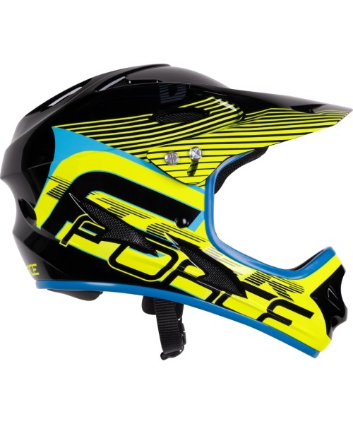 Aksesuarai bei priedai dviračiams : Šalmas FORCE TIGER, L-XL, 59-61cm (juoda/fluorescencinė)