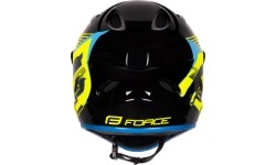 Aksesuarai bei priedai dviračiams : Šalmas FORCE TIGER, L-XL, 59-61cm (juoda/fluorescencinė)