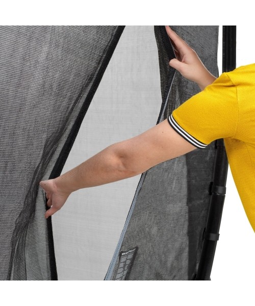 EXIT Dynamic įleidžiamas batutas ø305 cm su apsauginiu tinklu – juodas