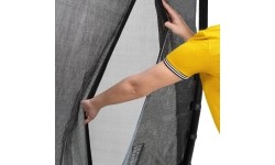 EXIT Dynamic įleidžiamas batutas ø305 cm su apsauginiu tinklu – juodas