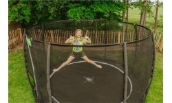 EXIT Dynamic įleidžiamas batutas ø305 cm su apsauginiu tinklu – juodas