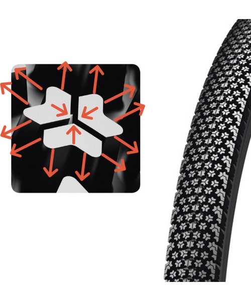 Aksesuarai bei priedai dviračiams : Padanga Michelin Stargrip 700x40C (42-622)