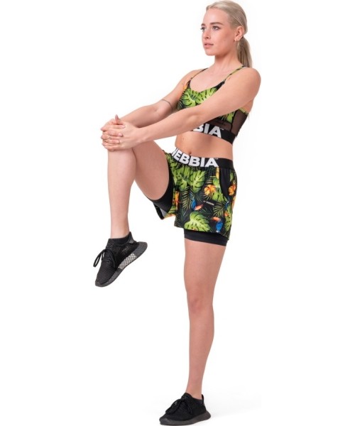 Women’s Shorts Nebbia High-Energy Double Layer 563 - Jungle Green