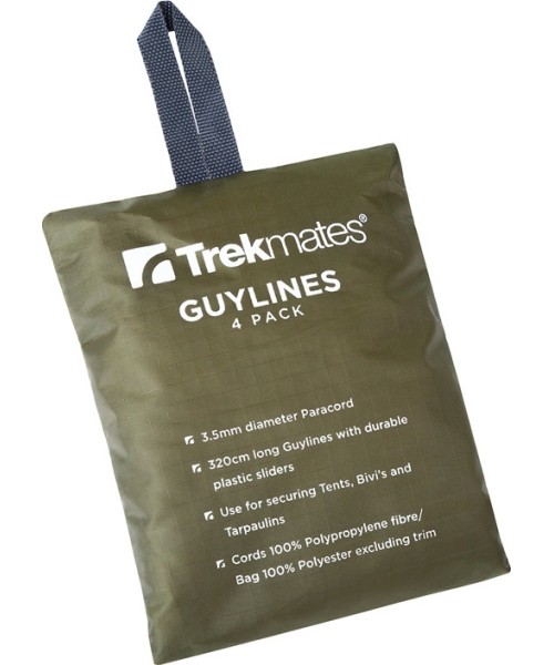 Aksesuarai palapinėms Trekmates: Virvelė su įtempikliu Trekmates, 4vnt.