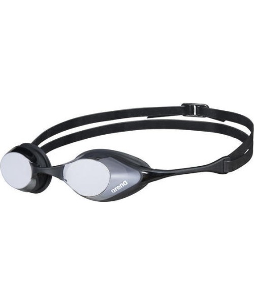Nardymo akiniai ir kaukės Arena: Veidrodiniai plaukimo akiniai Arena Cobra Swipe Mirror, sidabriniai-juodi