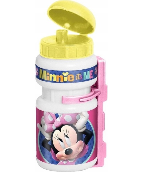 Gertuvės ir puodeliai Minnie: Plastikinė gertuvė su laikikliu Minnie Mouse, 0.375l