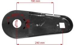 Aksesuarai bei priedai dviračiams : Grandinės apsauga DY-C20 PVC 12"