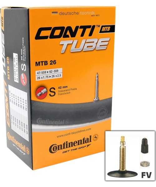 Gloves & Helmets & Accessories : Bicycle Tube Continental, 26x1.75/2.50 (47/62-559) FV 42mm