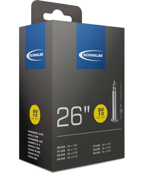 Gloves & Helmets & Accessories : Bicycle Tube Schwalbe SV21, 26x1.50/2.50 (40/62-559), FV60