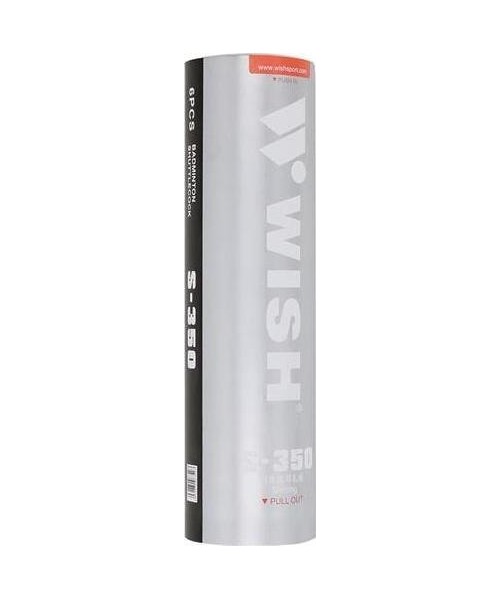Badmintono plunksnelės Wish: Nailoniniai badmintono plunksniukai Wish S-350 6vnt.